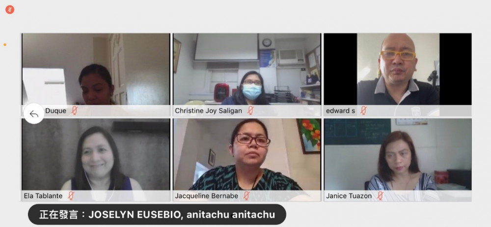 花蓮慈濟醫院與UERM小兒科視訊會議邀請多位菲方醫師友人一同上線參與討論