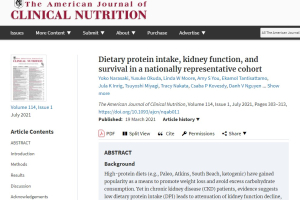 腎臟功能與膳食蛋白質攝入量對於存活率的相關性-全國性世代研究