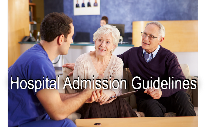 Hospital admission guidelines