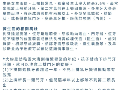 淺談「贅生齒」、「多生牙」